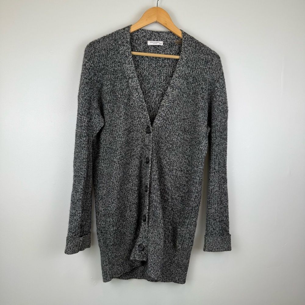 Equipment Femme Women's Cashmere Grandpa Cardigan Grey Size XS V Neck Sweater
